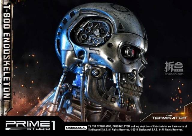 prime 1 studio《终结者》terminator t-800骨架 1:2雕像