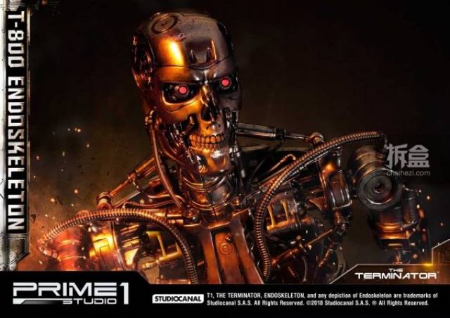 prime 1 studio《终结者》terminator t-800骨架 1:2雕像