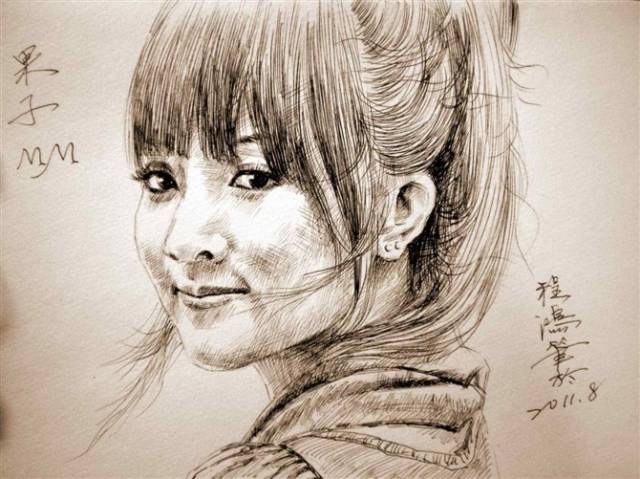牛b的素描人物肖像画-学画的朋友共勉