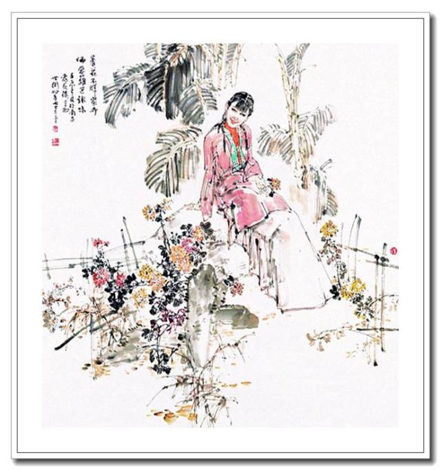 温婉端庄仕女!——丁世弼水墨画