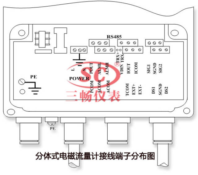 分体式电磁流量计的接线图及安装事项说明