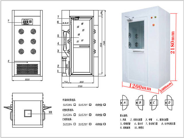 风淋室尺寸