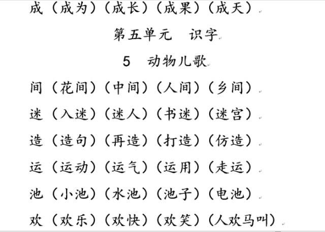 名师熬夜整理: 一年级下册语文最头疼生字组词, 背熟考试保证高分