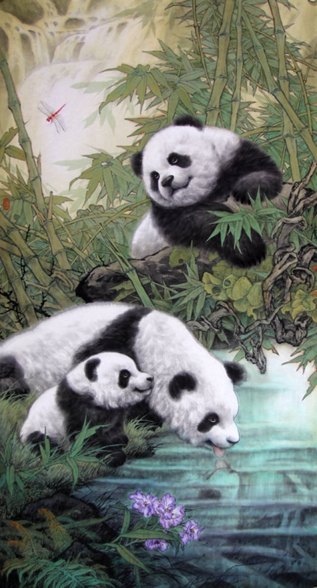 喜欢熊猫 所以画熊猫——画家任伟的艺术探求