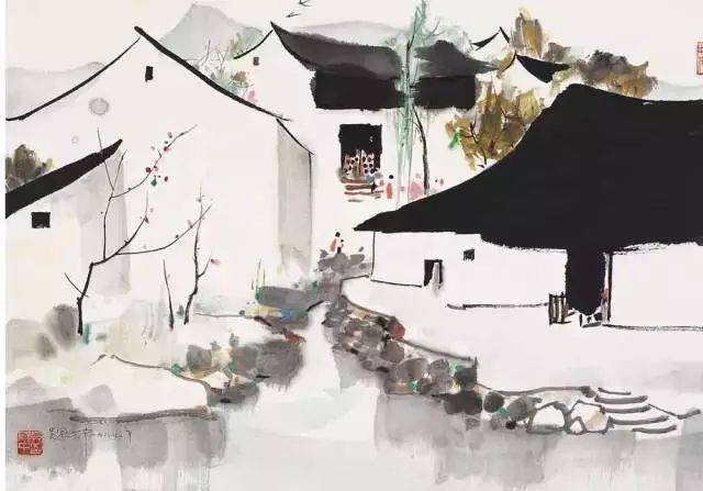 吴冠中 《春》 ◎本文转载自"中华古玩艺术"