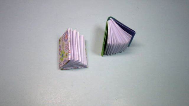 儿童手工折纸笔记本,简单漂亮的迷你书本折法教程,diy手工制作