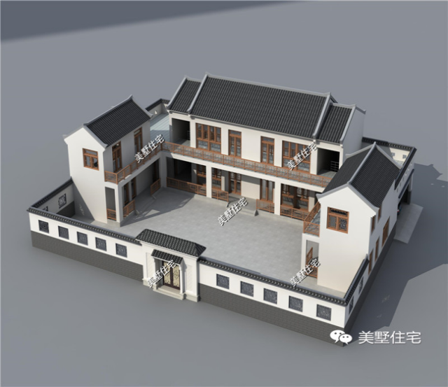 让人无法拒绝的四合院别墅,两款经典户型惊艳你眼球