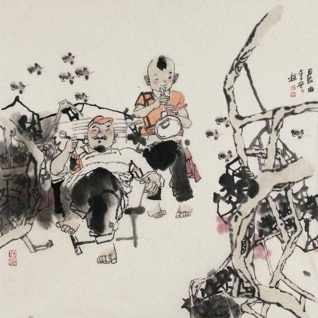 艺品万家签约艺术家 李宽  人物画 67*68cm