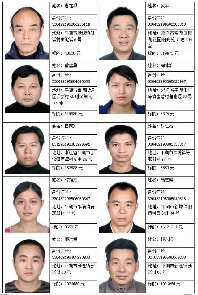 平湖法院曝光140名"老赖"名单,快来看看有没有欠你钱的!