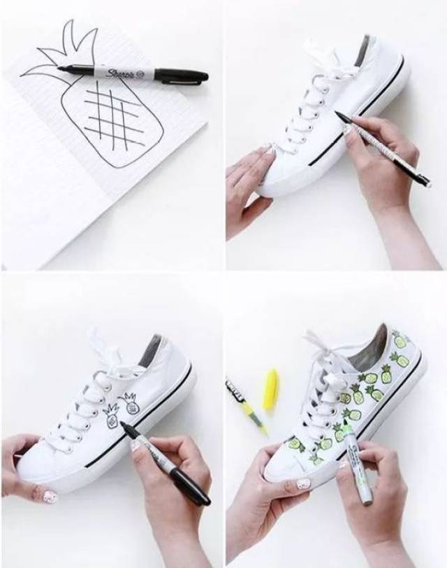 涂鸦彩绘鞋 / 如果你很会画画,白色的帆布鞋就是你的画布,彩绘涂鸦