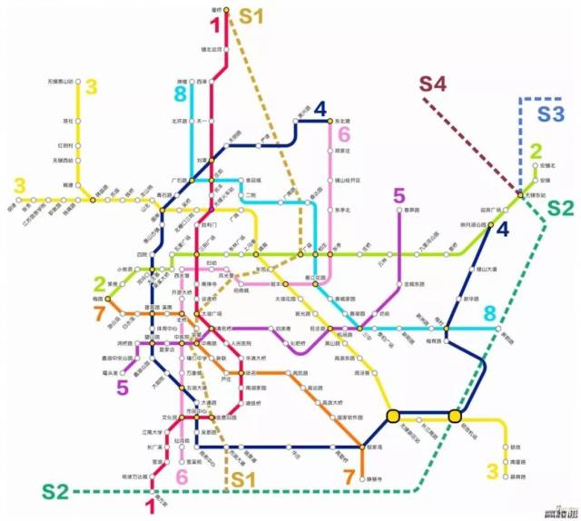 无锡地铁最新线路图曝光 未来竟有这么多条线路!