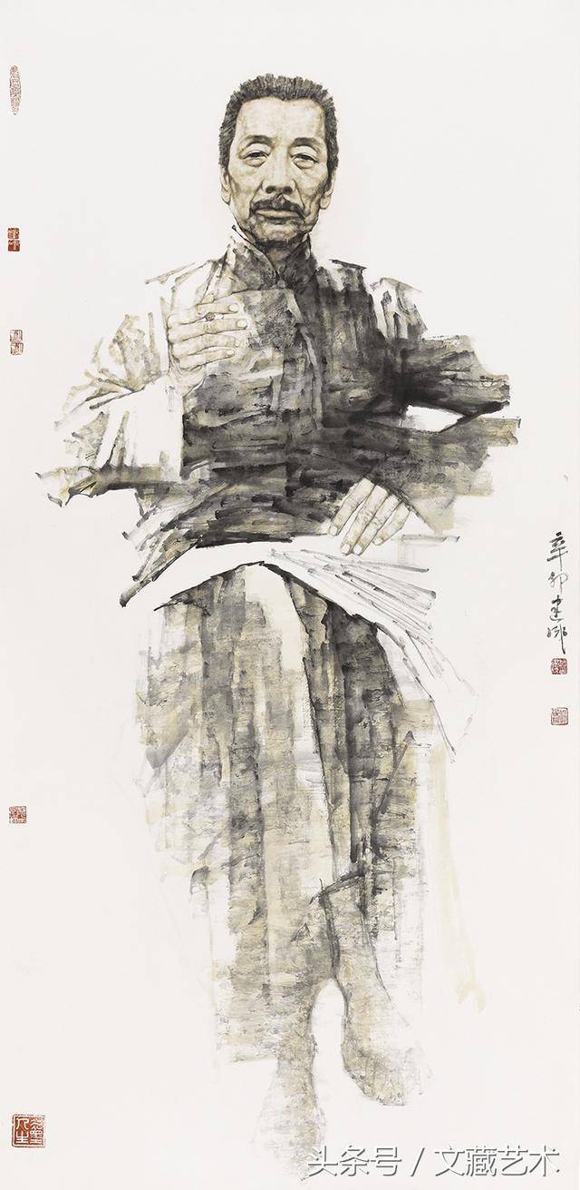 先贤录——鲁迅 2010年 260cmx 126cm 水墨 宣纸 中国画颜料