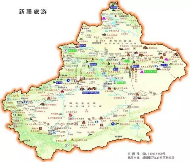 新疆旅游地图简图