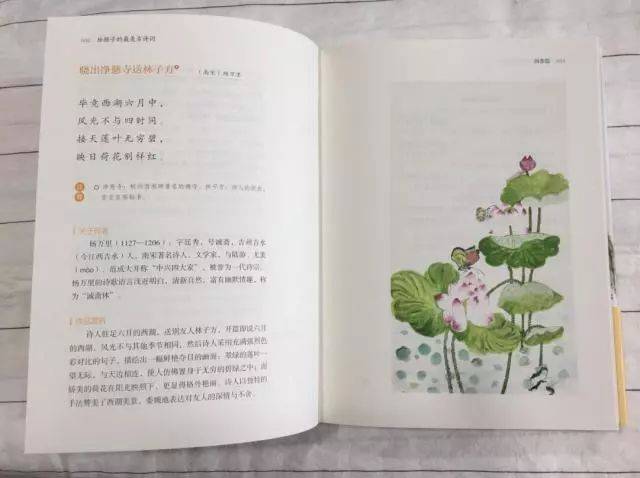 所配插画由两位画功深厚的老画家,结合诗词内容所画,诗画互映,既陶冶