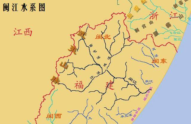 闽江水系图