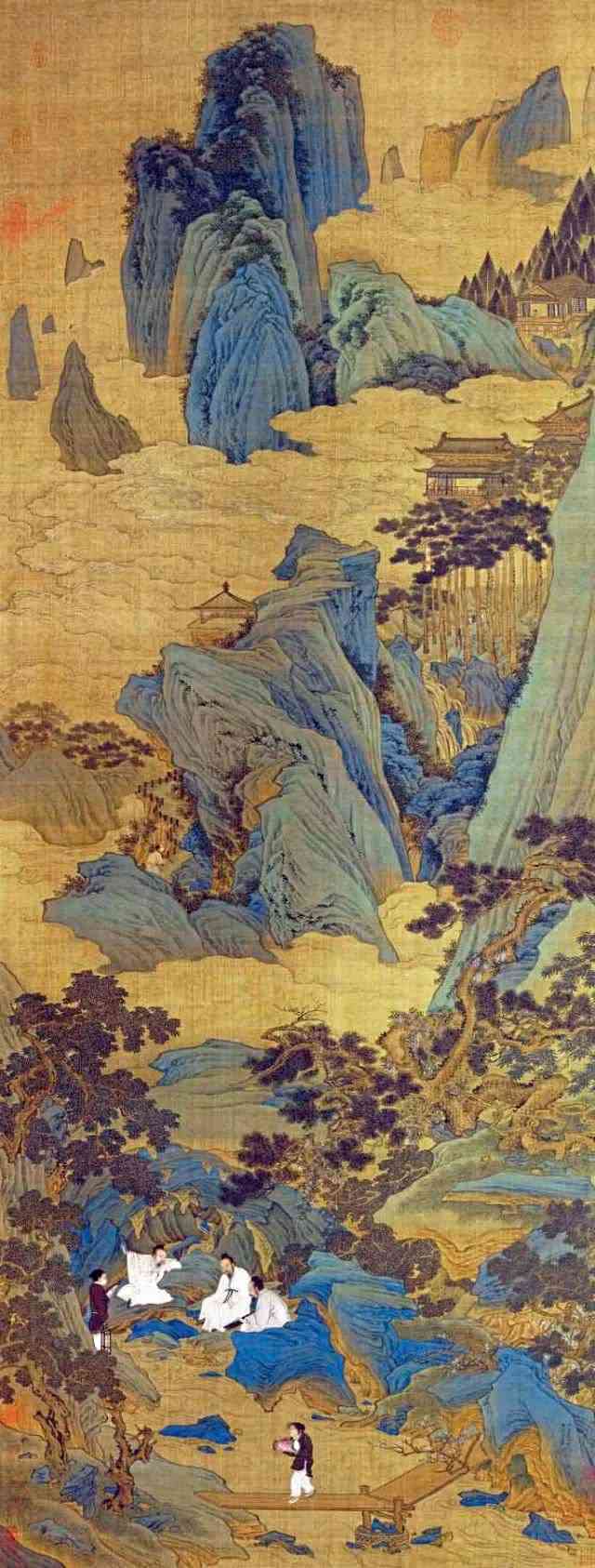 仇英是明代著名画家,善画山水,人物与花鸟,与沈周,文徵明,唐寅并称"明