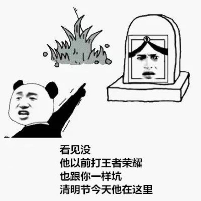 王者荣耀:清明节之有趣表情包,以后打王者荣耀你得走点心了