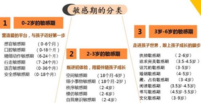 5至4岁 五,动作敏感期 0至6岁 六,社会规范敏感期:2.