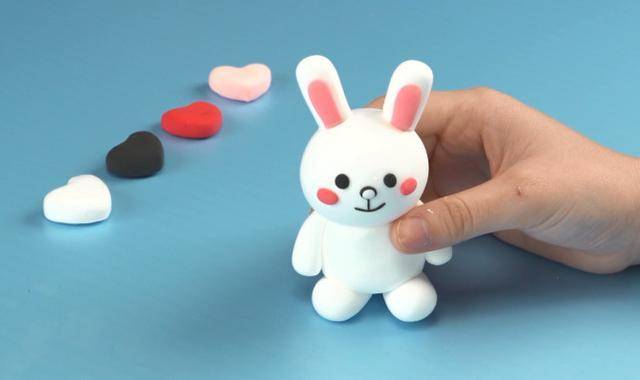 阿土的玩具世界原创手工系列:超轻粘土diy制作可妮兔