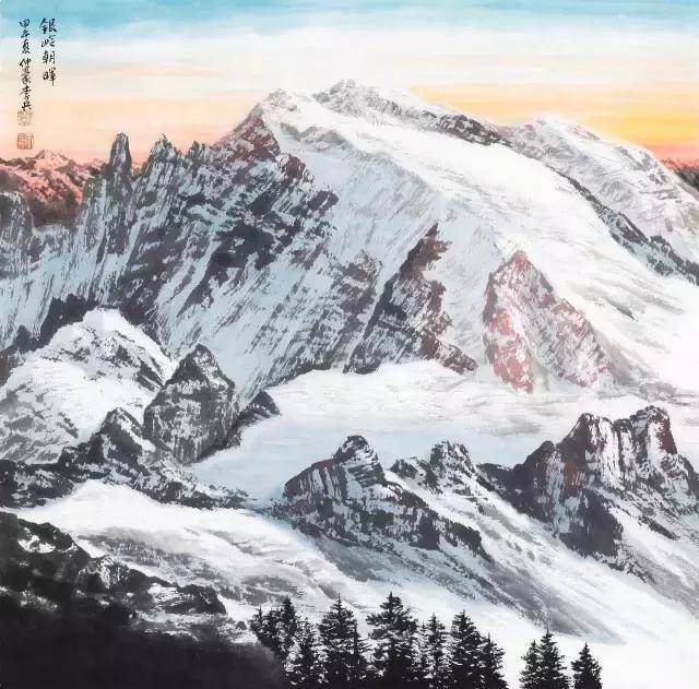 无须点墨满纸雪——业界高度评价李兵水墨雪山画