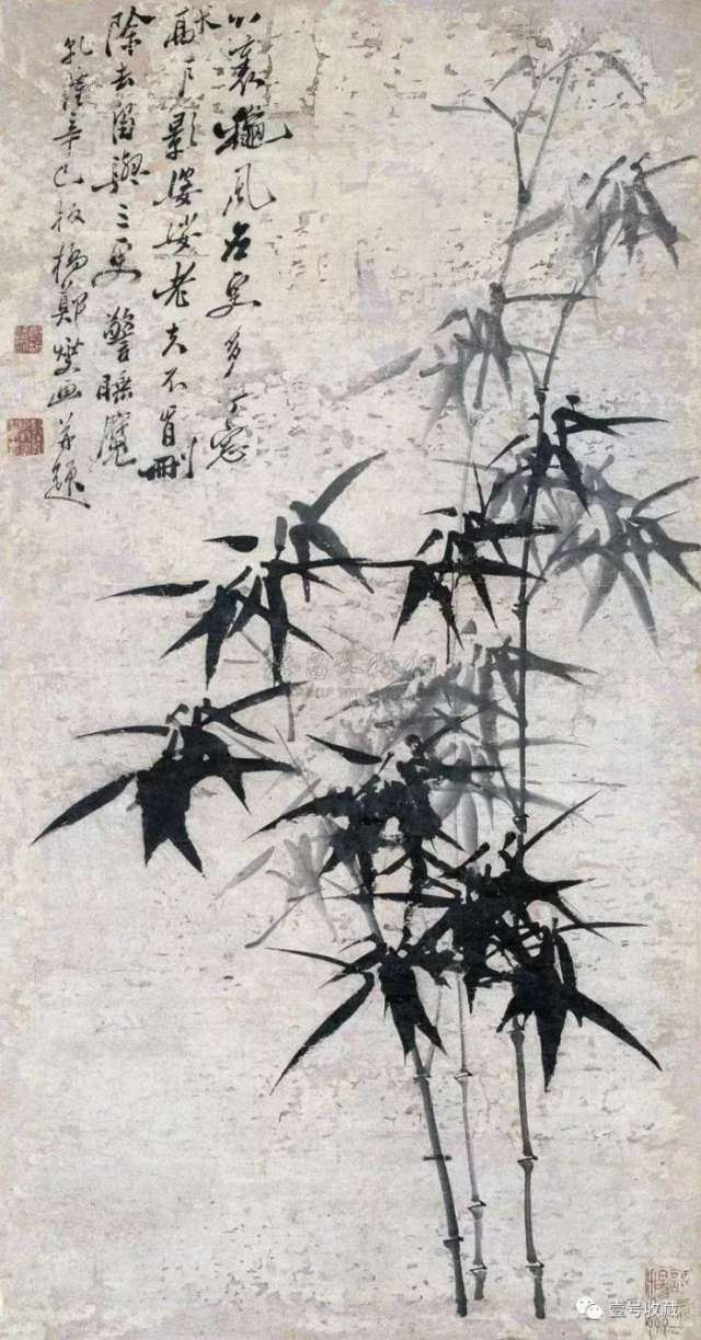 风竹图 立轴 水墨纸本 李方膺 李方膺,清代画家,"扬州八怪"之一.