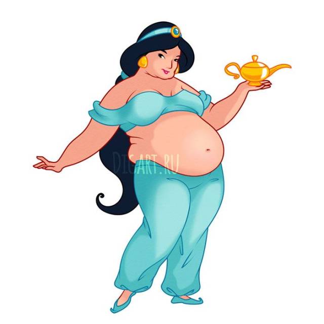 毁童年,迪士尼公主变成大肚肥婆,这样的油腻你接受得了吗?
