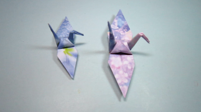 怎样折纸千纸鹤,纸艺手工千纸鹤的折法,diy手工制作视频教程.