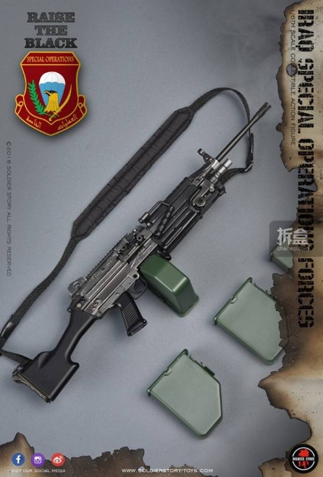 soldier story 伊拉克特种部队isof m249机枪手 1:6兵人模型