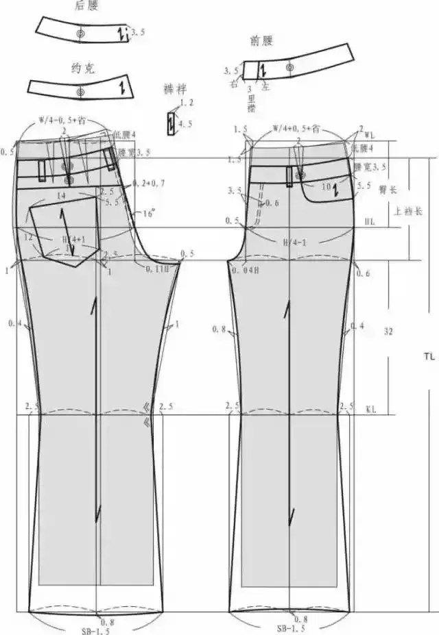 13款女装裤子款式图 结构制图,服装人必须会!_手机
