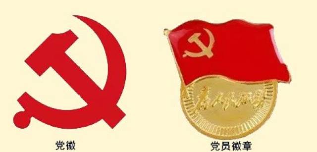 正确区分党徽和党员徽章