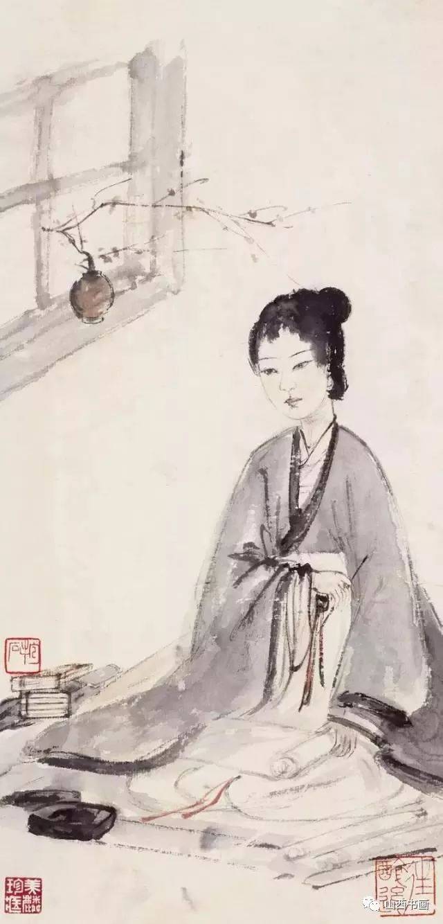 可以说,"勾魂眼"是傅抱石人物画的形象标识,品味其中,妙不可言.