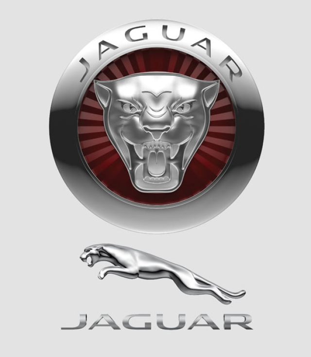 捷豹又被称作是美洲虎,所以他的车标设计为一只正在跳跃前扑的"美洲豹