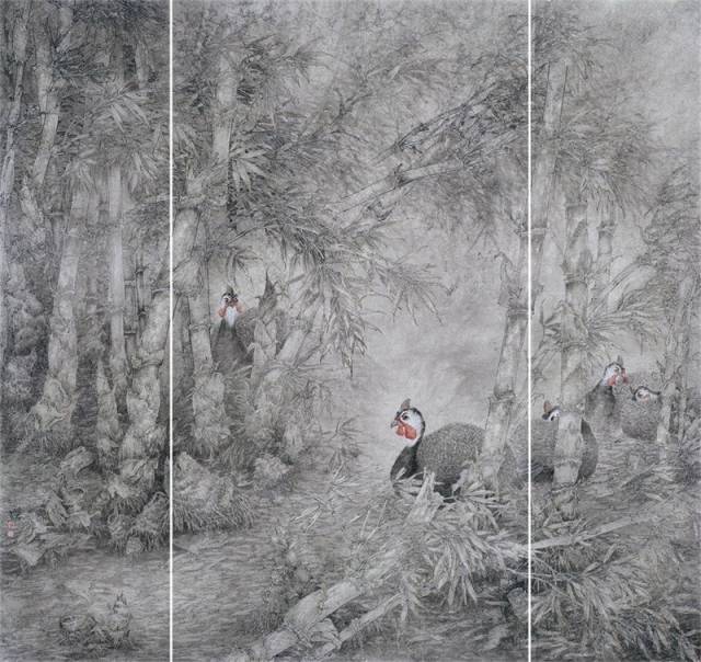 清韵依恋荣获2012年"中国工笔画大展"优秀奖(最高奖,中国美协主办