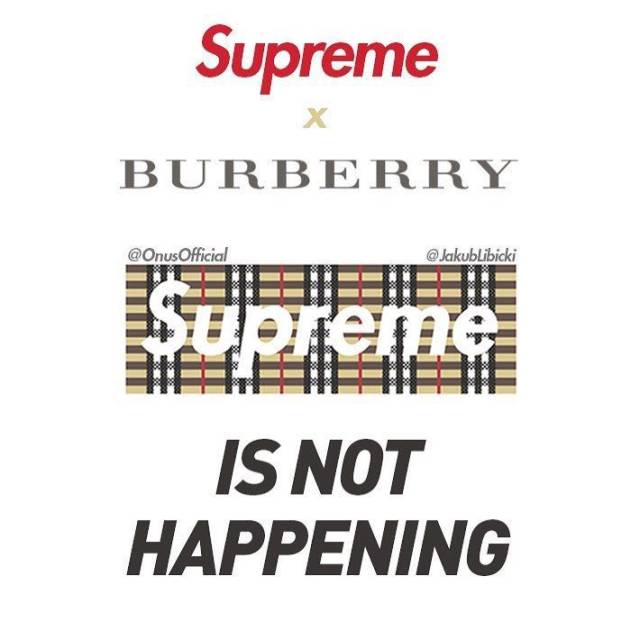 supreme x burberry 注定要无缘市售