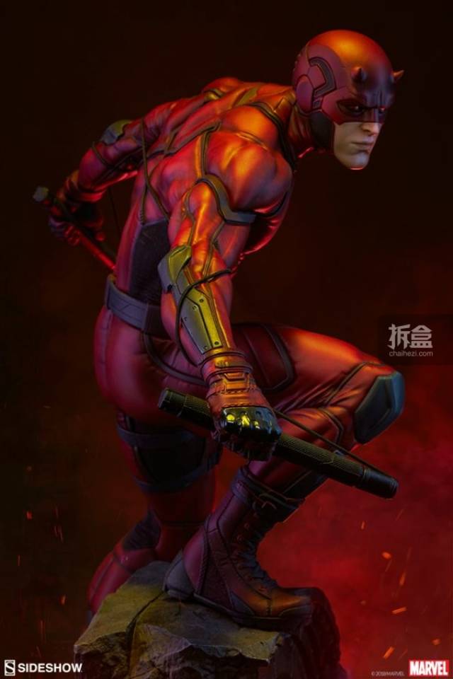 sideshow 漫威电影《夜魔侠daredevil》夜魔侠21寸pf雕像