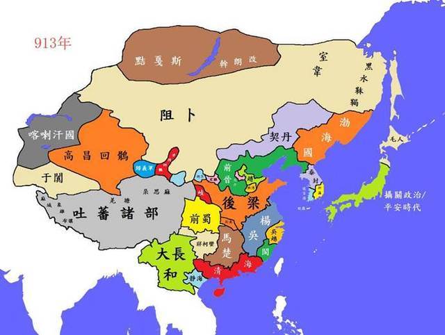 地图收藏--五代十国前后期图 一显赫,历千年仍盛久不