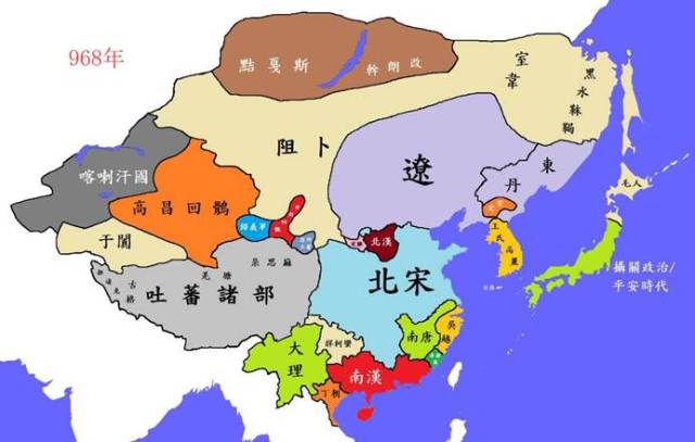 地图上的五代十国:一分钟带你理清五代十国的历史!