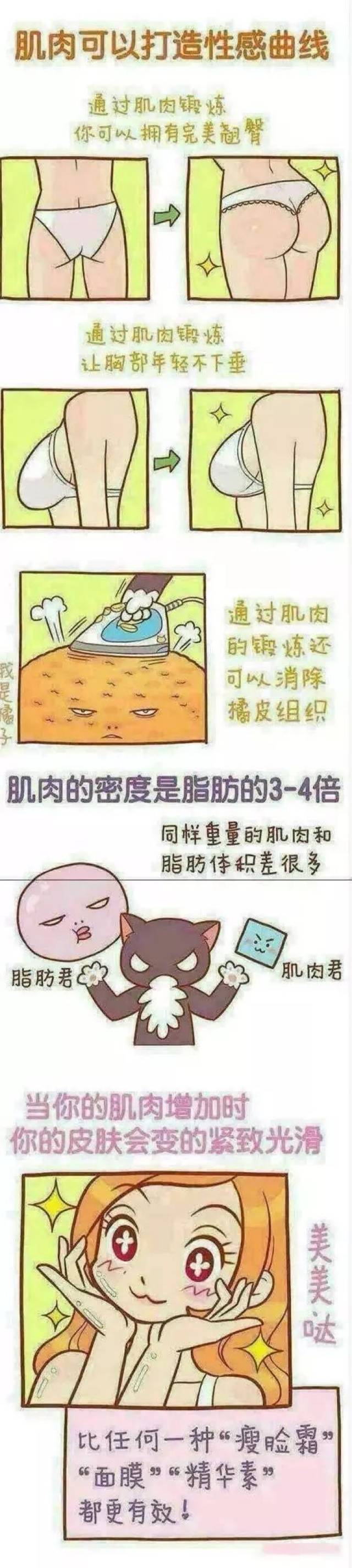 一组漫画告诉你,为什么女生要练肌肉!