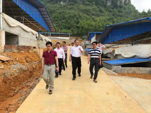 考察组在河池市宜州区政府梁基武副区长,宜州区水产畜牧局吴庆光局长