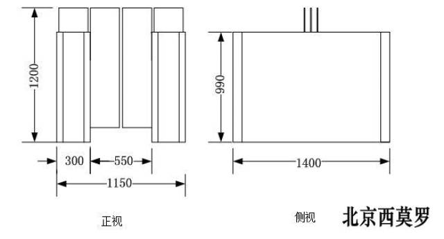 4,人行道闸机平移门尺寸