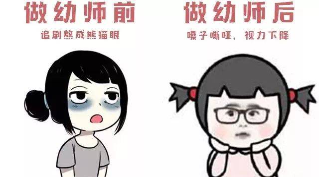 想想自己做幼师前和幼师后的变化,为自己点赞!