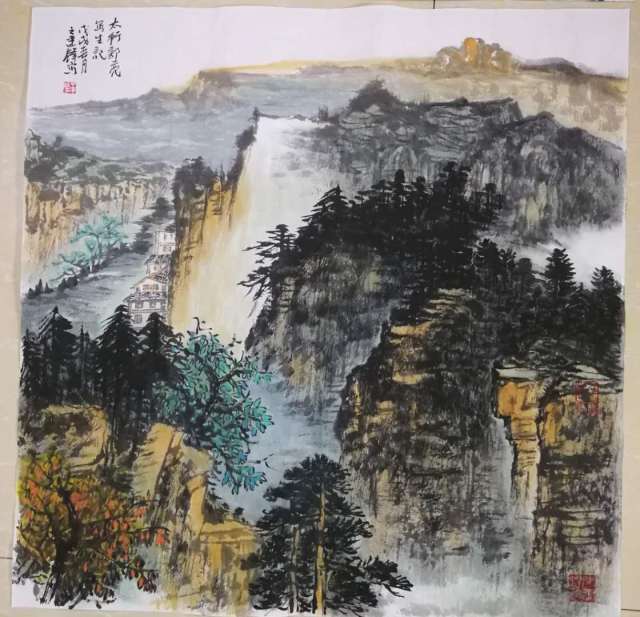 中国水墨画院山水画名家王建锋