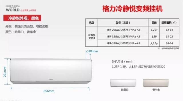 【实用干货】2018史上最全格力空调产品尺寸信息查询