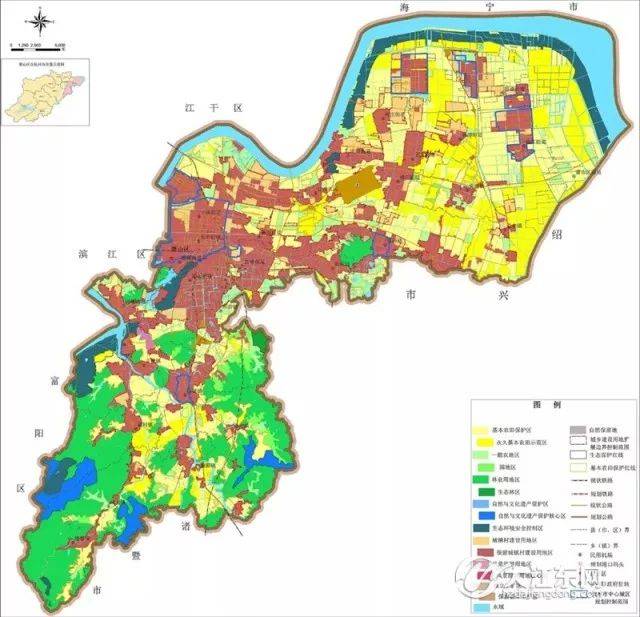 萧山片区内城厢街道,北干街道,闻堰街道,蜀山街道,所前镇,义桥镇,新街