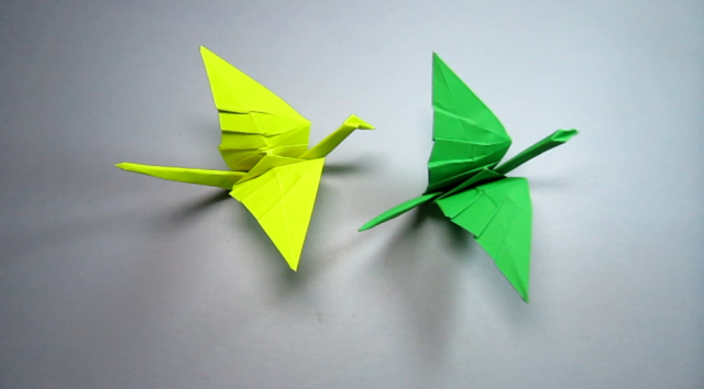 漂亮千纸鹤的简单折法,看一遍就能学会的千纸鹤折纸,diy手工制作.