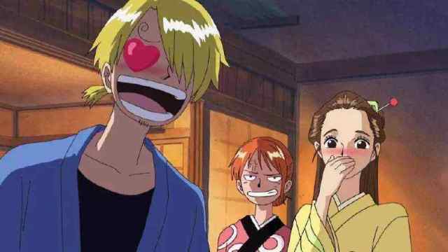 海贼王:山治埋胸人鱼,幸福得鼻血直流,娜美和乌