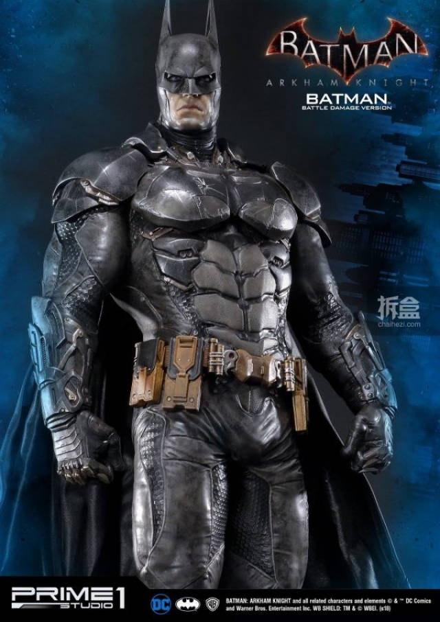 prime 1 studio dc《蝙蝠侠:阿甘骑士》batman 1:3战损版雕像