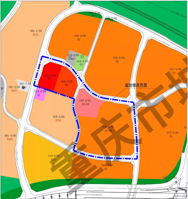 大竹林组团部分地块调规 用地属性调整