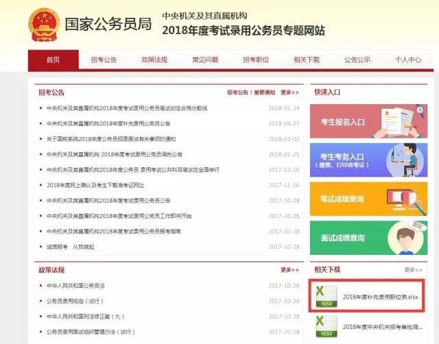2018国考补录职位表出了!573人将复活,5月3