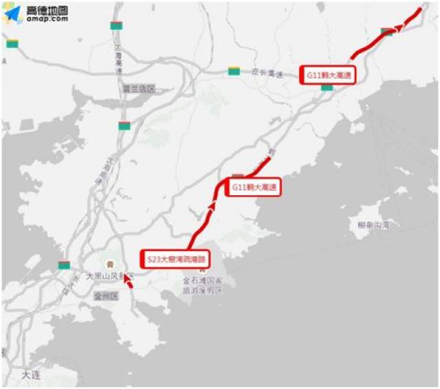 在出市车流量较大的时间段,容易发生拥堵的路段有:g11鹤大高速(皮口